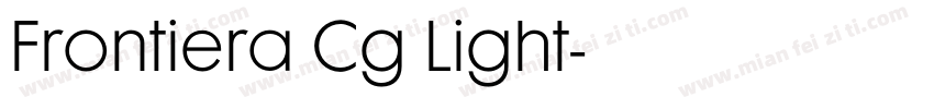 Frontiera Cg Light字体转换